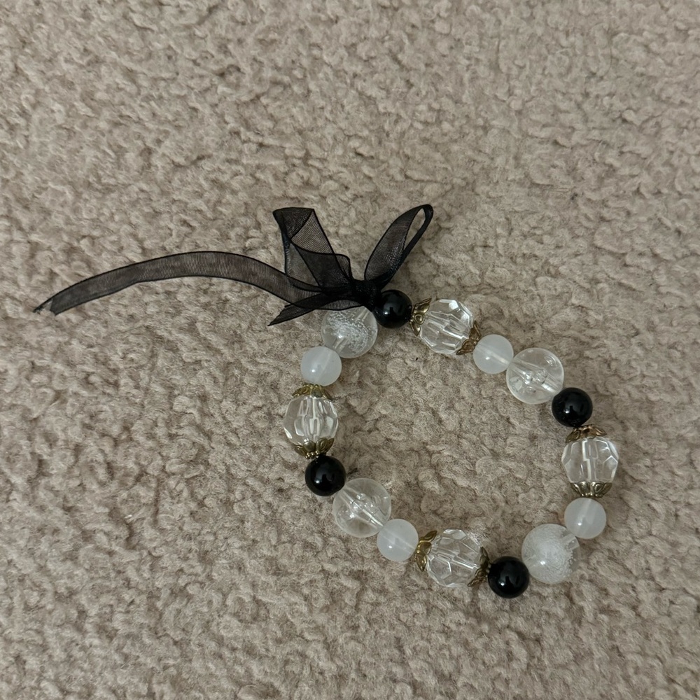 Handmade Black & White Friendship Bracelet